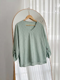 Blusa cuello V LUFINA [Brodery con Lycra]